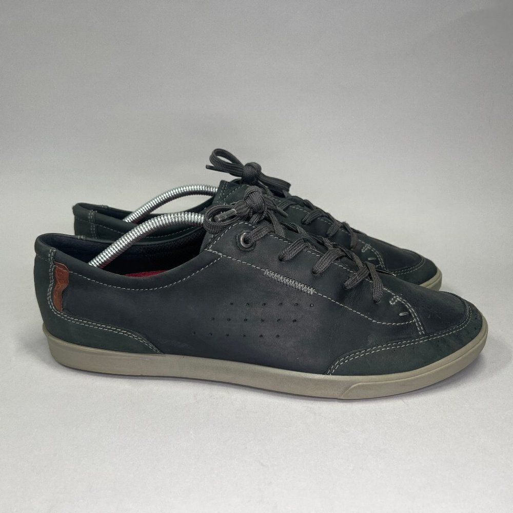 Ecco Shoes Men's Size 13 Dark Leather Leather‎ Lace Up Casual Sneakers